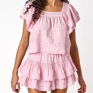 Cake for dinner Women's Pink Tiered Ruffle Set